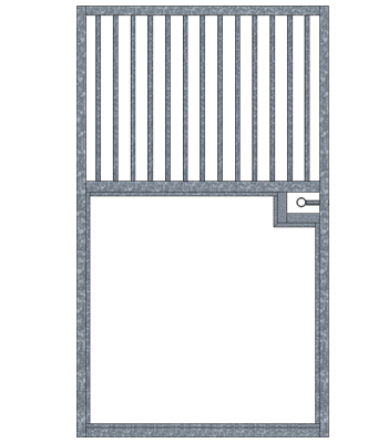 Racetrack Grill Top Door